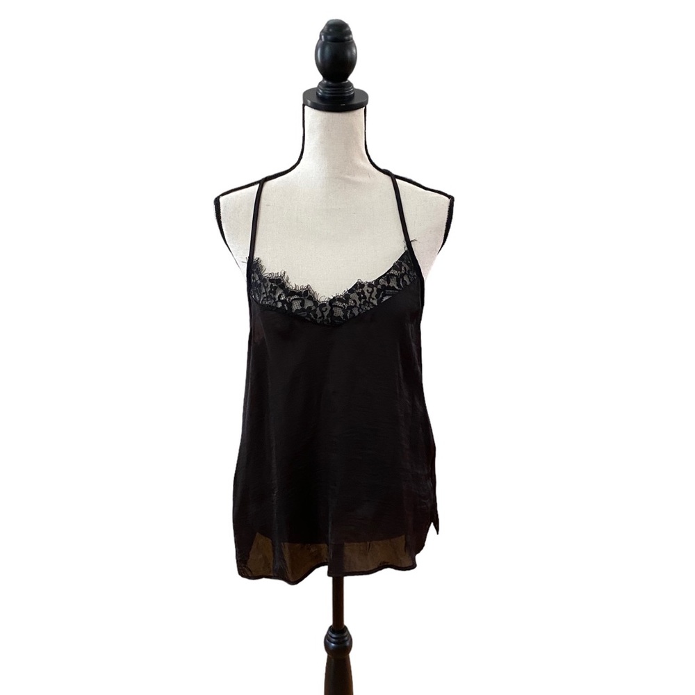 Basic Lace Trim Satin Camisole